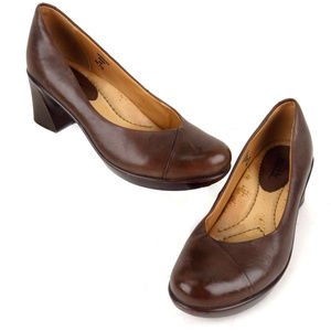 Earth Tamarisk Heels Brown Bark Leather